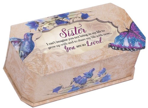 Cottage Garden Music Box - Sister You Are So Loved - Petite Box