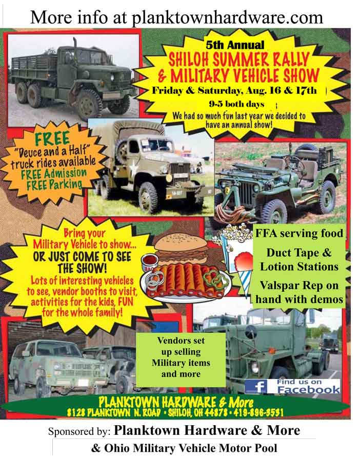 5th Annual Shiloh Summer Rally & Military Vehicle Show