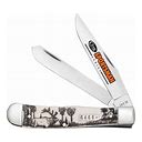 Case XX #81222 - Trapper Sportsman w/Elk - Natural Smooth Bone